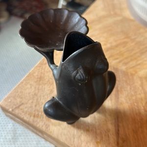 Bronze Frog Soap Dish or votive holder